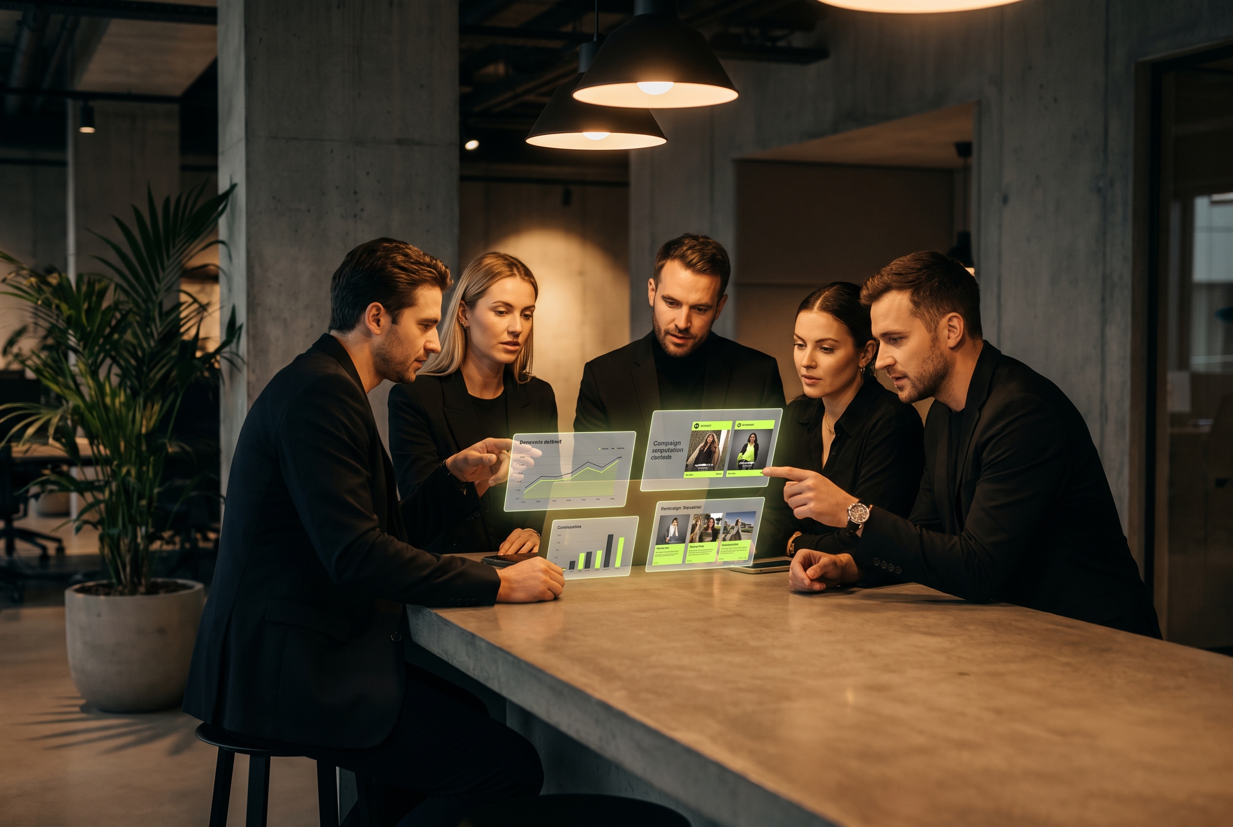 Departamento de Marketing — equipo en sesión
